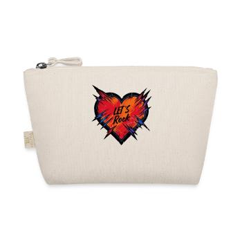 Herz - Lets Rock - Valentinstag, Freundschaft - Bio-Täschchen - Natur - Vorne