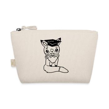 Fox High School Graduation Graduation Certificates College Hat - Organic Pouch - nature - Front