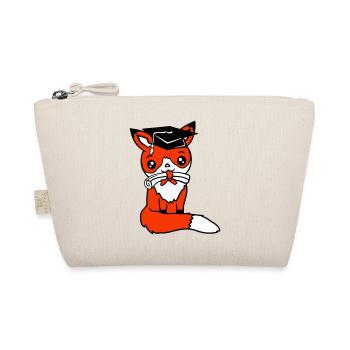 Fox High School Graduation Graduation Certificates College Hat - Organic Pouch - nature - Front