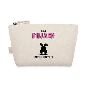 Billard Oster Outfit Ostergeschenk Billarderin - Bio-Täschchen - Natur - Vorne