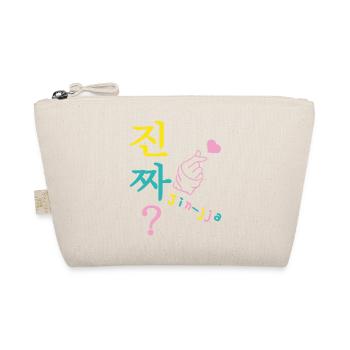 Jin-jja kdrama fan hangul really customizable - Organic Pouch - nature - Front