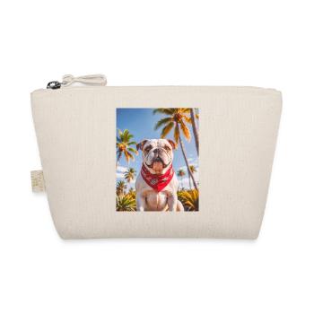 super cute dogs fashion Westcoast Bull dog - Organic Pouch - nature - Front