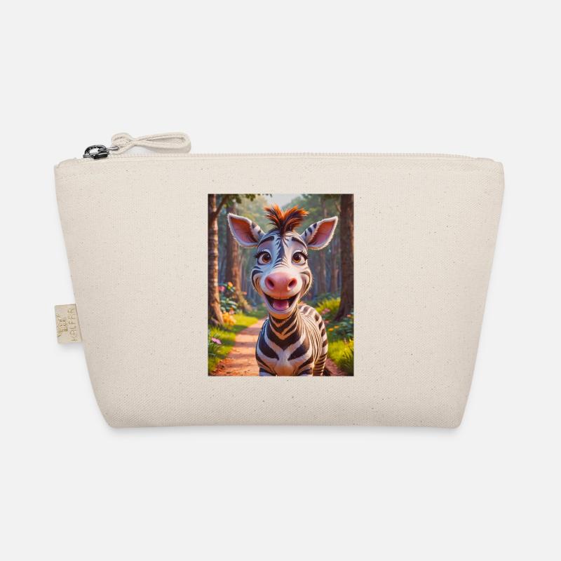 super cute african animals zebra Organic Pouch