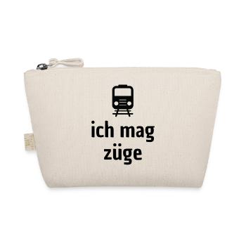 Ich mag Züge! - Bio-Täschchen - Natur - Vorne