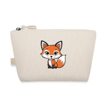 Süßer Fuchs - Niedlich orange mit großen Augen - Bio-Täschchen - Natur - Vorne