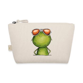 Cooler Frosch Mit Brille - Bio-Täschchen - Natur - Vorne