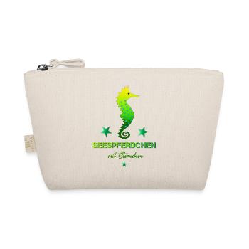 Seahorse with asterisk swimming badge - Organic Pouch - nature - Front