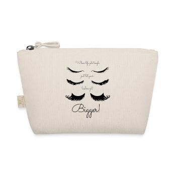 Lashes eyelashes quotes gift for her - Organic Pouch - nature - Front
