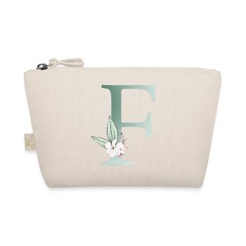 F Monogram, Floral, Personnalisable - Trousse biologique - nature - Devant