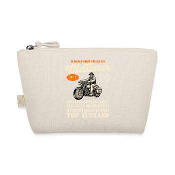 71 Geburtstag Oldtimer Motorrad 1955 Chopper - Bio-Täschchen - Natur - Vorne