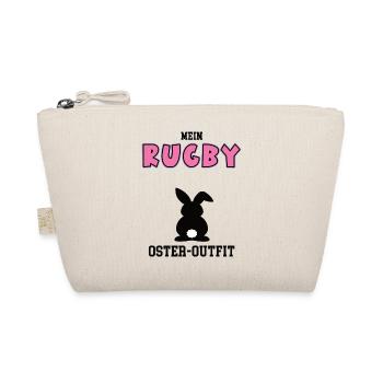 Rugby Oster Outfit Ostergeschenk Rugbyspielerin - Bio-Täschchen - Natur - Vorne