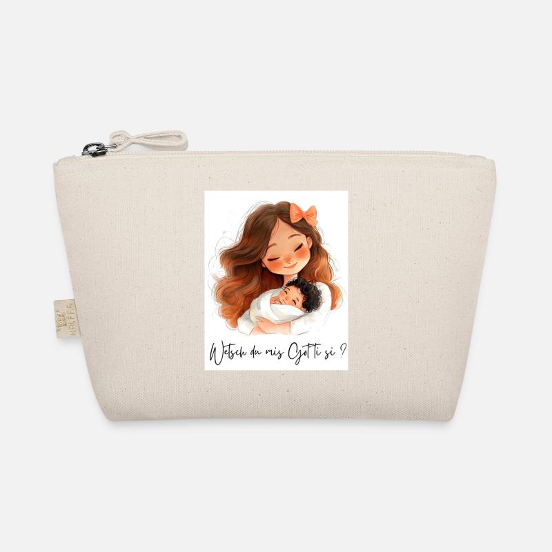 Wetsch du mis Gotti si? – Geschenk für Gottis - Bio-Täschchen - Natur