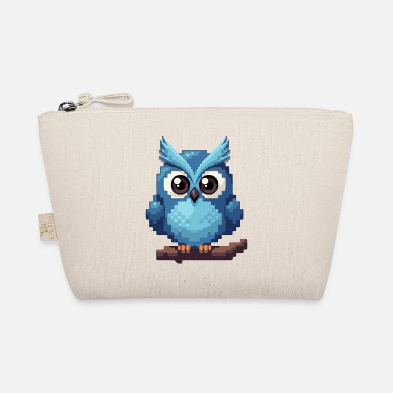 Pixel Eule – Retro 8-Bit Style Bio-Täschchen