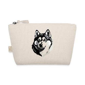 Husky Head - Pet Dog Sticker - Organic Pouch - nature - Front