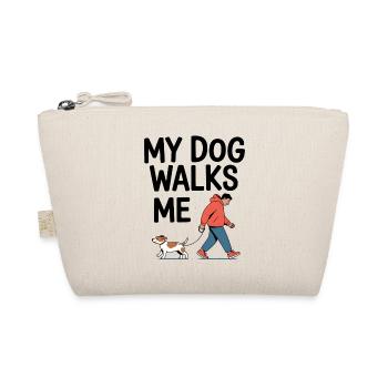 My Dog Walks Me - Bio-Täschchen - Natur - Vorne