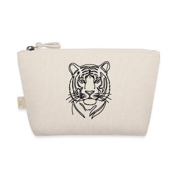Tiger Single Line Art - Organic Pouch - nature - Front
