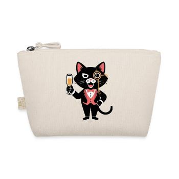Chat élégant avec monocle et – Santé ! - Trousse biologique - nature - Devant