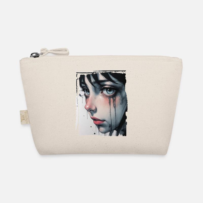 Fille d’anime avec des larmes Trousse biologique