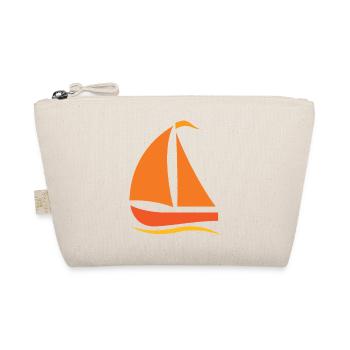 Minimalistische Segelboot Silhouette Nordsee - Bio-Täschchen - Natur - Vorne