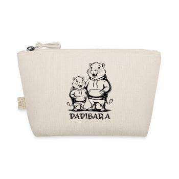 Papibara Papi Capybara Vater Lustig Papa Vatertag - Bio-Täschchen - Natur - Vorne