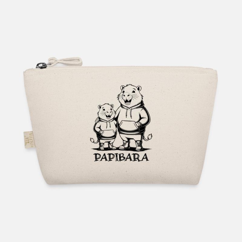 Papibara Papi Capybara Vater Lustig Papa Vatertag Bio-Täschchen