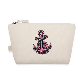 Ancre avec corde en rose - Trousse biologique - nature - Devant