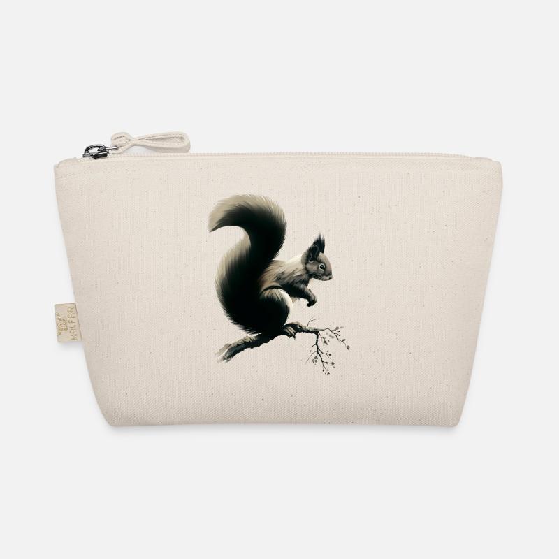 Squirrel on branch Organic Pouch