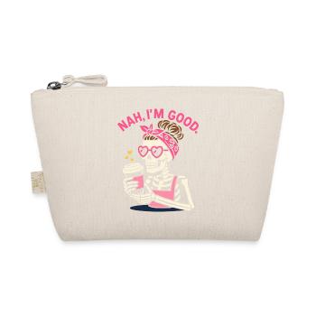 Squelette rétro rose avec des nuances de café et de cœur - Trousse biologique - nature - Devant
