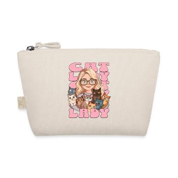 Chat Dame Chats Femme Fille J’aime les chats Drôle - Trousse biologique - nature - Devant