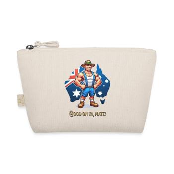 Australien lustiges Design - Bio-Täschchen - Natur - Vorne