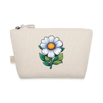Kleine weiße Blume - Bio-Täschchen - Natur - Vorne