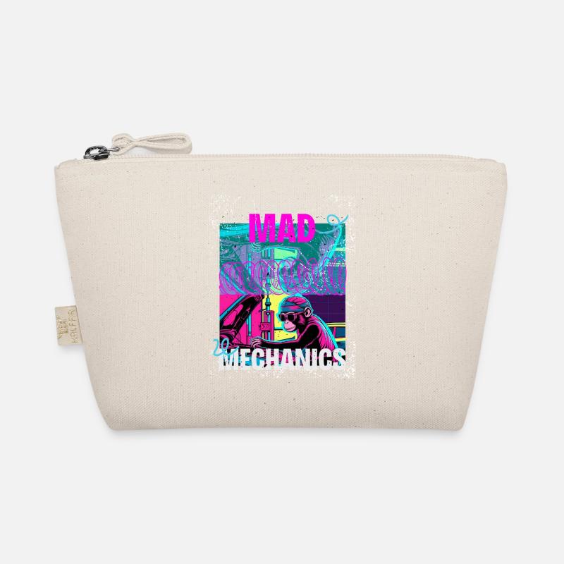Mad Mechanics – Neon Monkey Garage Art Organic Pouch