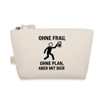 Ohne Frau, Ohne Plan, Bier - Bio-Täschchen - Natur - Vorne