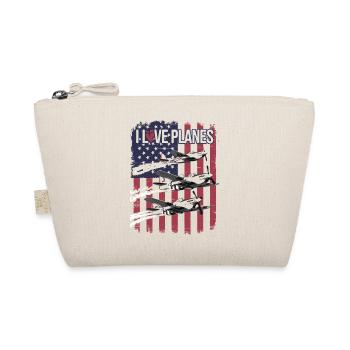 vintage Classic P 51 Flight - Organic Pouch - nature - Front