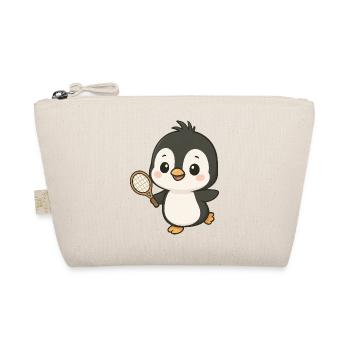 mignon pingouin joueur de tennis dessin animé chibi sport - Trousse biologique - nature - Devant
