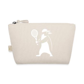 Minimalistischer Pinguin Tennis Rückhand Spieler - Bio-Täschchen - Natur - Vorne