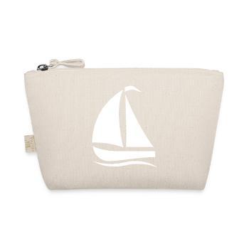 Minimalistische Segelboot Silhouette Nordsee  - Bio-Täschchen - Natur - Vorne