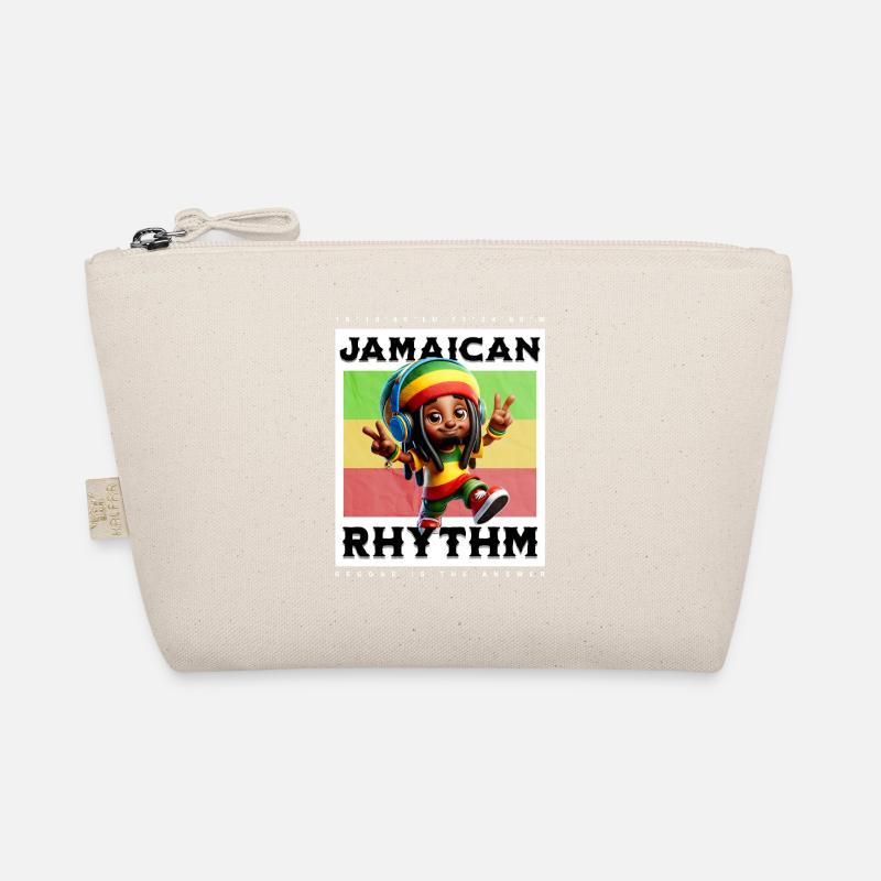 Jamaican Rhythm Motiv - Bio-Täschchen - Natur