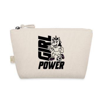 Soccer Unicorn Girl Power - Organic Pouch - nature - Front