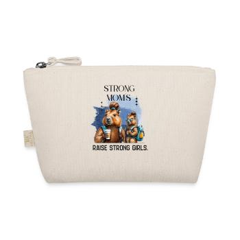Strong Moms Raise Strong Girls - Organic Pouch - nature - Front