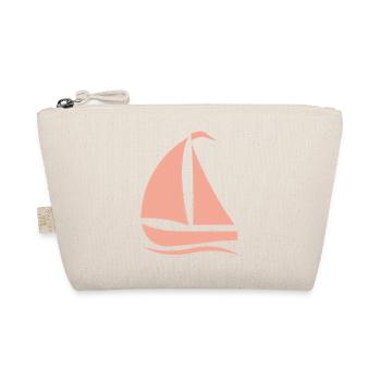 Minimalistische Segelboot Silhouette Nordsee - Bio-Täschchen - Natur - Vorne