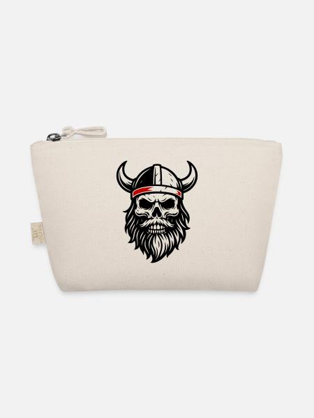 Viking Skull - Organic Pouch - nature - Front