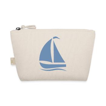 Minimalistische Segelboot Silhouette Nordsee  - Bio-Täschchen - Natur - Vorne