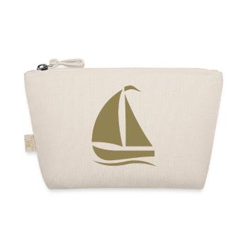 Minimalistische Segelboot Silhouette Nordsee  - Bio-Täschchen - Natur - Vorne