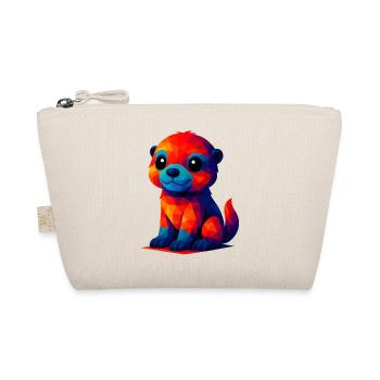 WPAP Polygon Kawaii Stil Baby Otter Tiere - Bio-Täschchen - Natur - Vorne