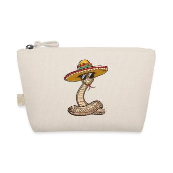 Snake Cobra Comic Funny Sombrero - Organic Pouch - nature - Front