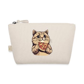 Cat I Love Cats And Pizza Funny Funny Humor - Organic Pouch - nature - Front