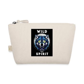 Wild Wolf Ghost Dinosaur Design - Organic Pouch - nature - Front