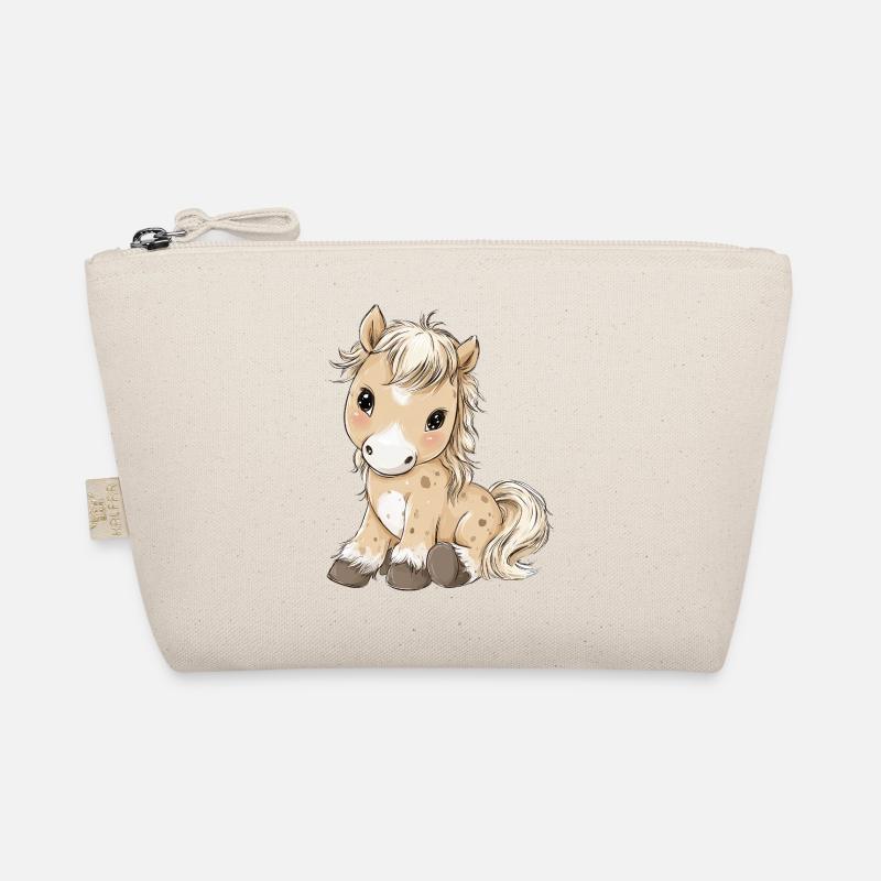 Süßes Baby Pony Pferd - Bio-Täschchen - Natur