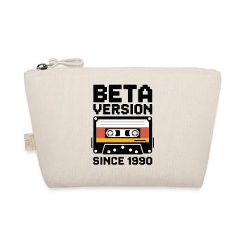 Retro Cassette Print Design - Organic Pouch - nature - Front